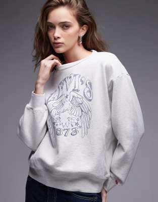 Levi's Heritage Graphic Sweatshirt In Gray