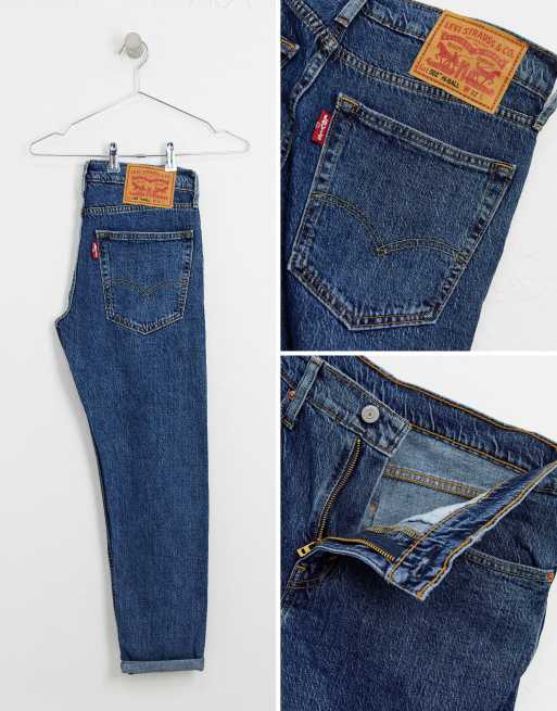 Levi's – Hi-ball Roll 502 – Ciemnoniebieskie jeansy ze zwężanymi nogawkami, 3 z 4