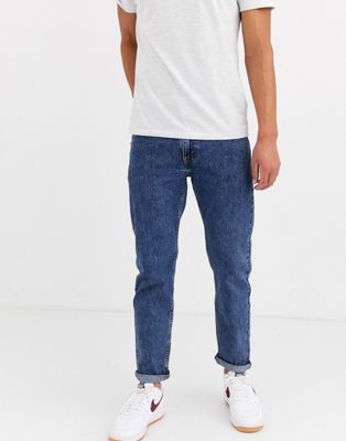 Levi's hi-ball roll 502 taper fit jeans in blue comet base mid wash | ASOS