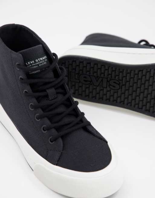 Levi's black shop high top shoes