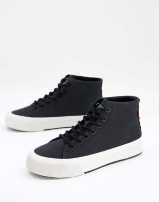 Levi's - Hi-top-sko med logomærke i sort kanvas