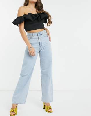 levi's high loose straight leg jeans in bleach wash