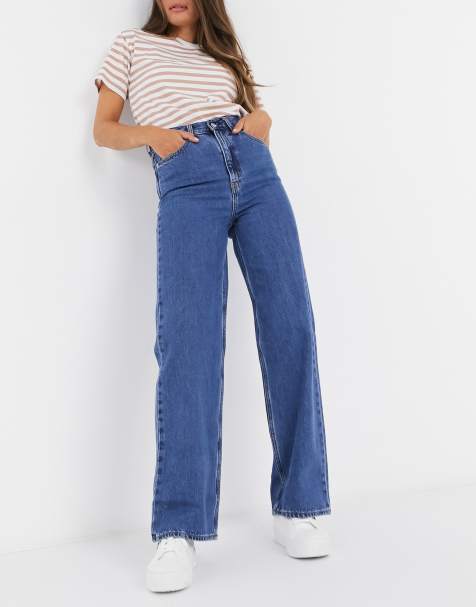 Levi's high loose straight leg jeans in dark blue - view 1