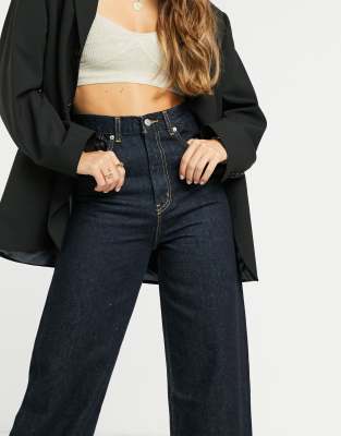 indigo straight leg jeans