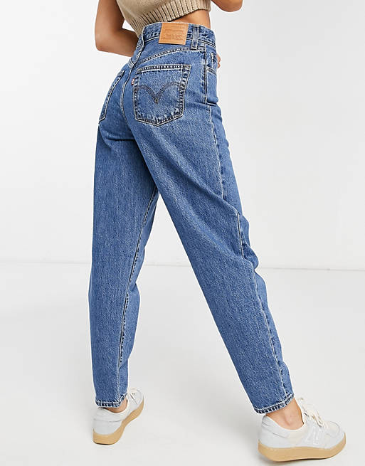 Levi's high loose tapered jean in midwash blue | ASOS