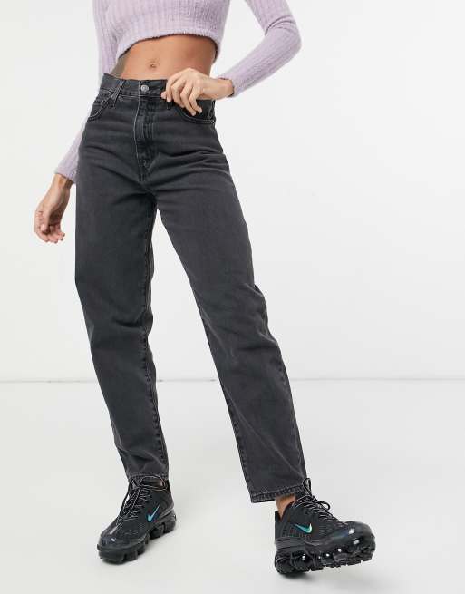 Top 85+ imagen levi’s high loose taper jeans black