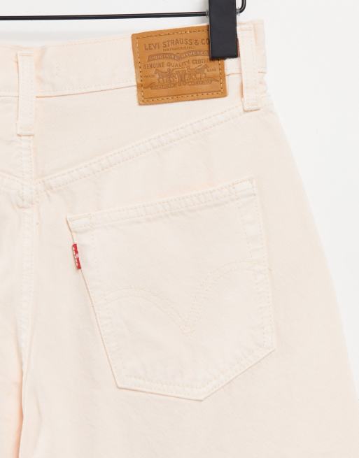 Levi's high loose tapered leg jeans in ecru | ASOS