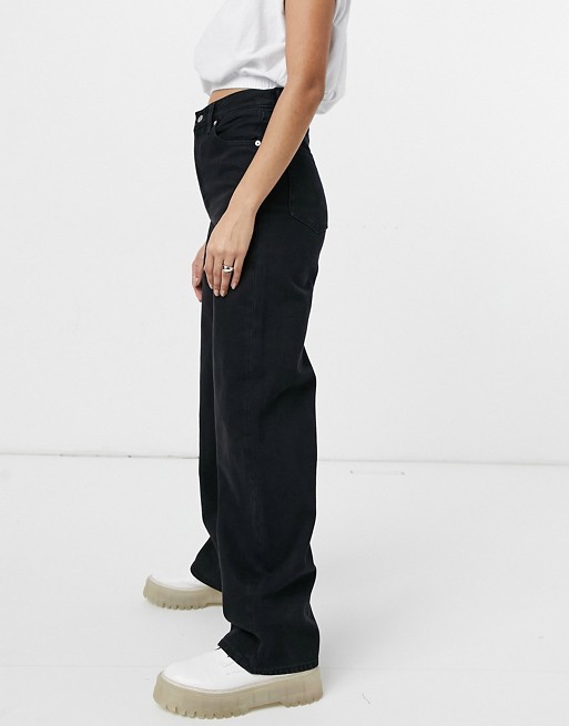 Levi's high loose wide leg jeans in black