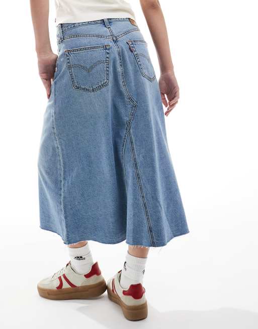 Levis a line midi tie skirt best sale