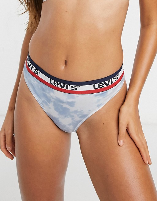 Levi's high rise brief co-ord in tie dye print