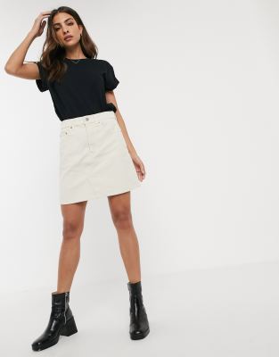 levi's high rise deconstructed skirt