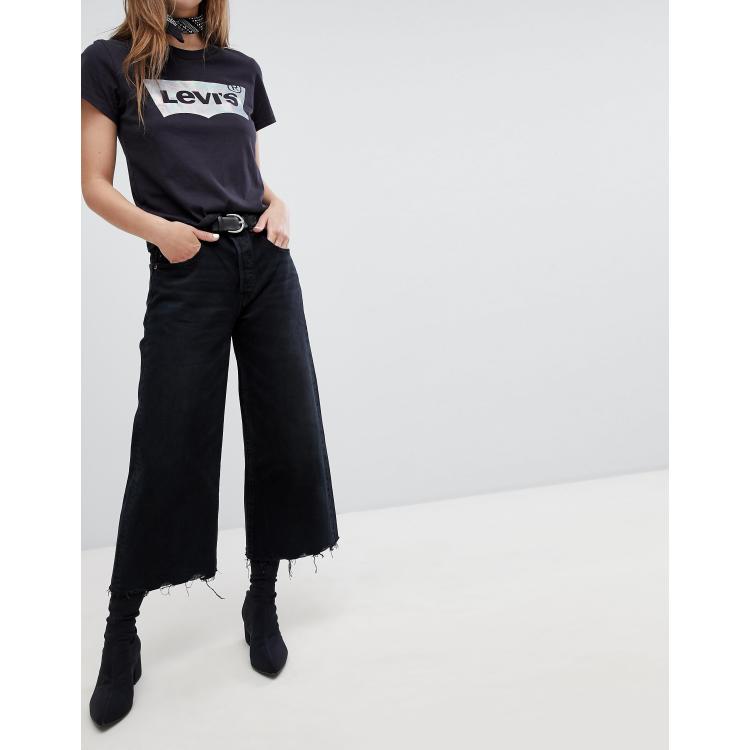 Levi's High Rise Wide Leg Jean with Raw Hem | ASOS