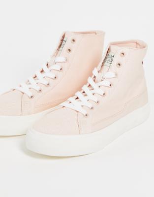 light pink high top sneakers