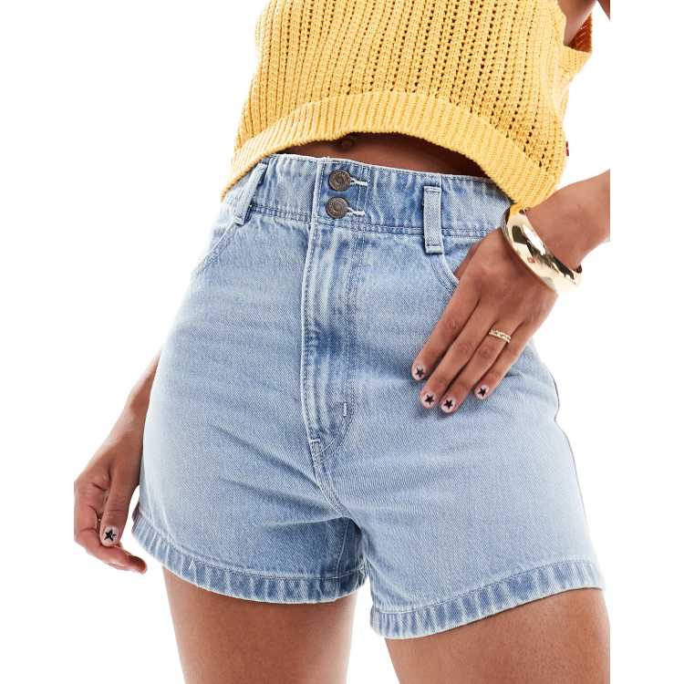 Light blue levi shorts best sale