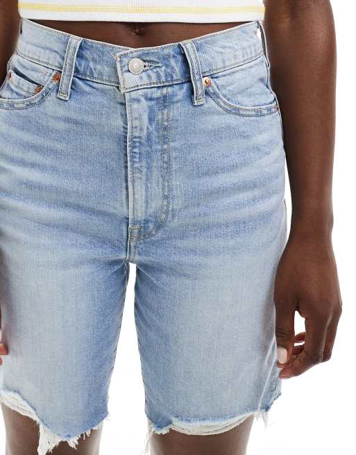 Women's levi's bermuda jean shorts sales