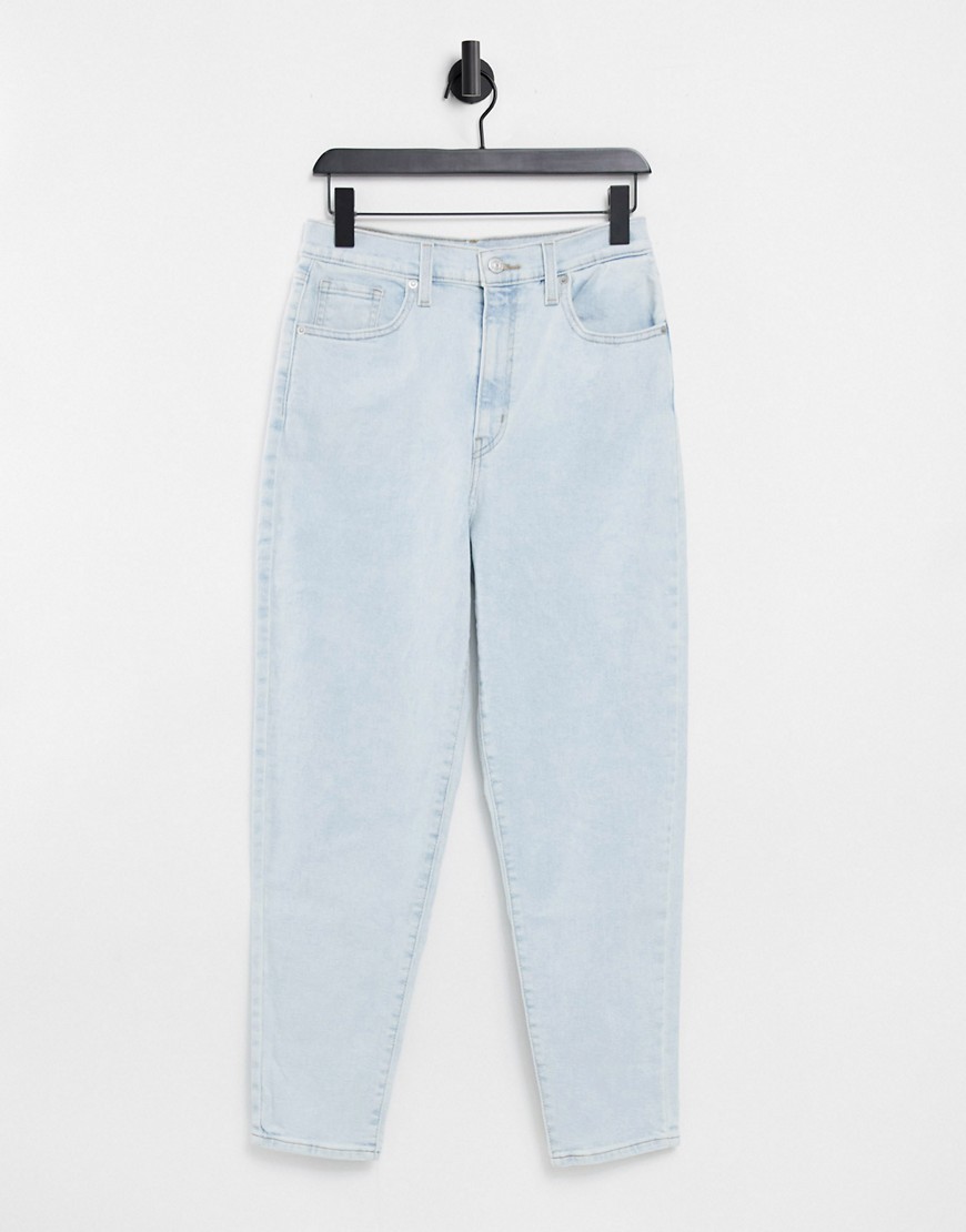 Levi's high waist tapered jeans in bleach wash-Blues