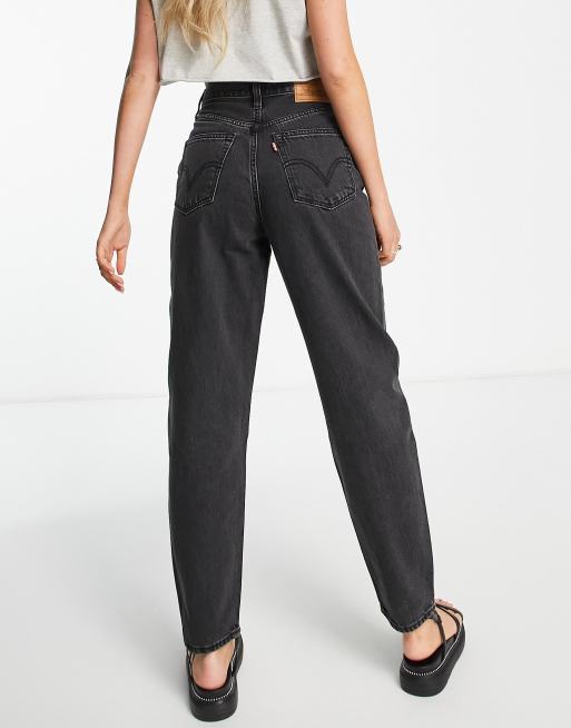 Levi's high waisted loose taper jeans in black