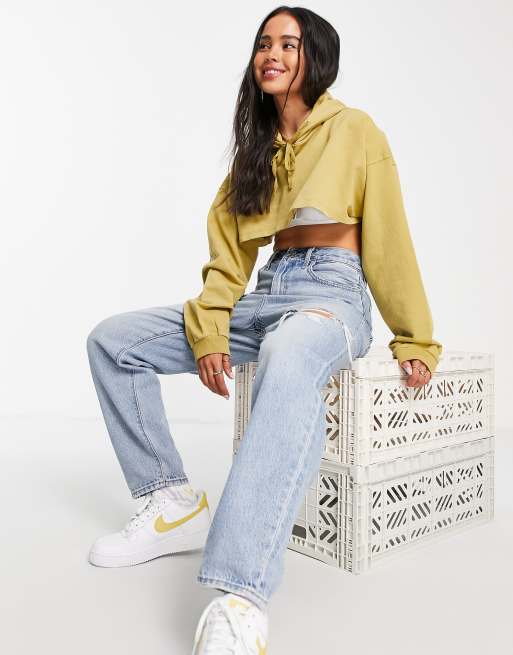 Levi's high waisted loose taper jeans in light wash blue | ASOS