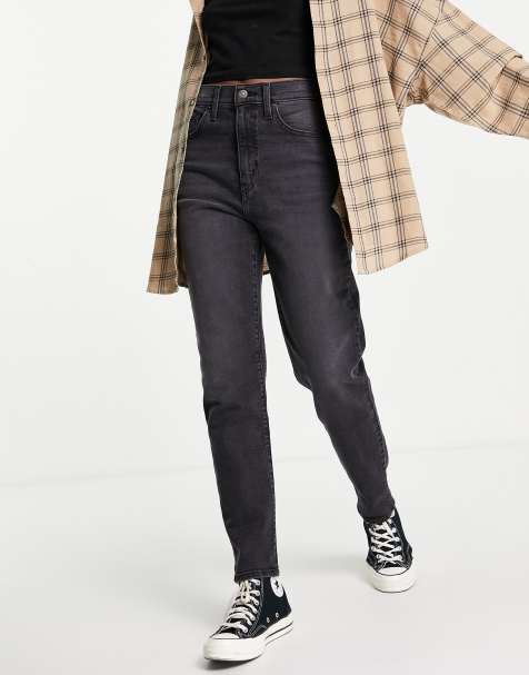 Levi's high waisted mom jean in black  - view 1