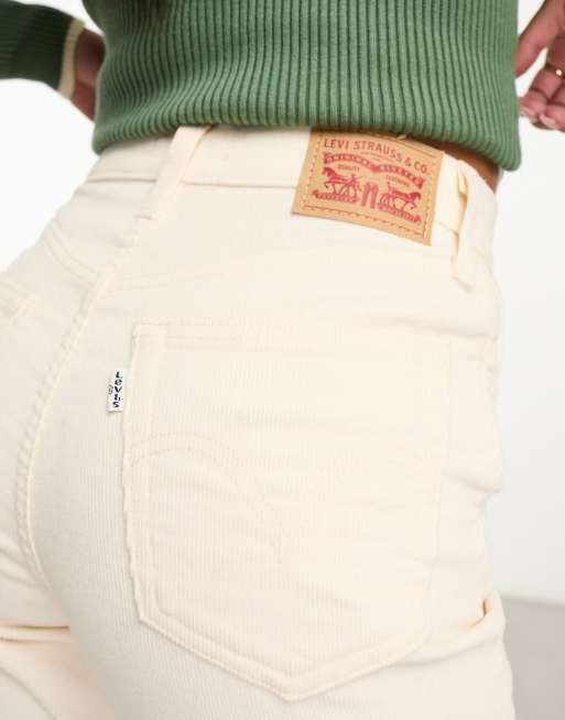 High waisted white on sale levi jeans