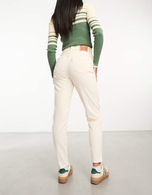 Cream colored best sale mom jeans