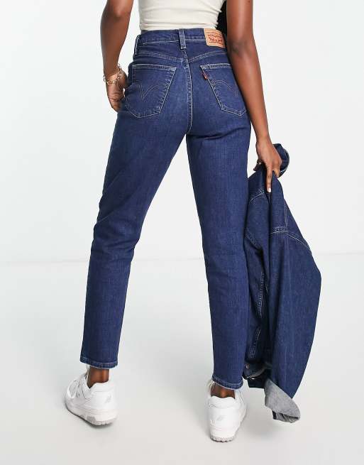 Levi's® HIGH WAISTED MOM - Jeans Tapered Fit - winter cloud/blue denim 