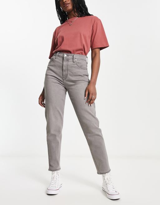 Grey high waisted mom 2024 jeans