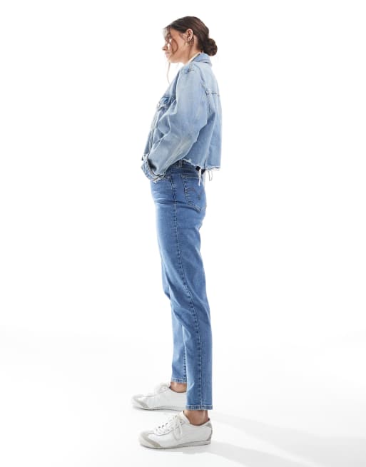 Levi s high waisted mom jean in mid wash blue ASOS