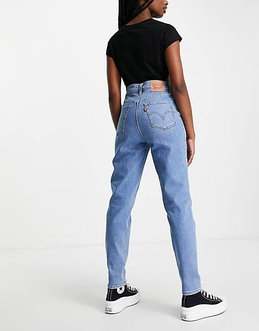 Top 33+ imagen levi’s high waisted mom jeans in mid wash