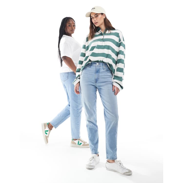 Levi's high waisted mom jeans in light wash