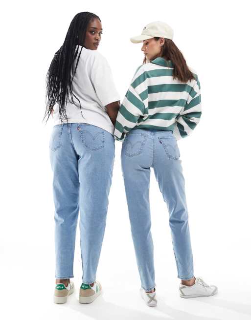 Light wash levi high waisted jeans online