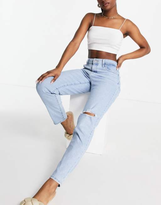 Levi s high waisted mom jeans in light wash