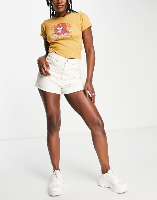 Levi's extra store mom shorts