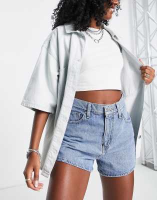 levi's high rise mom shorts