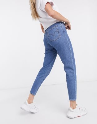 levis high waisted blue jeans