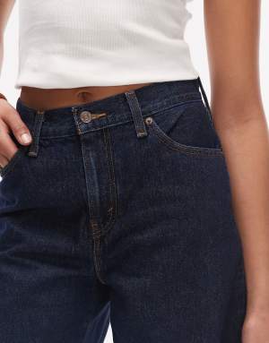 Levi's high wasit baggy denim shorts in indigo