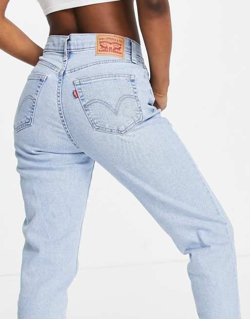 Levi's - Højtaljede mom-jeans i lys vask, 4 af 4