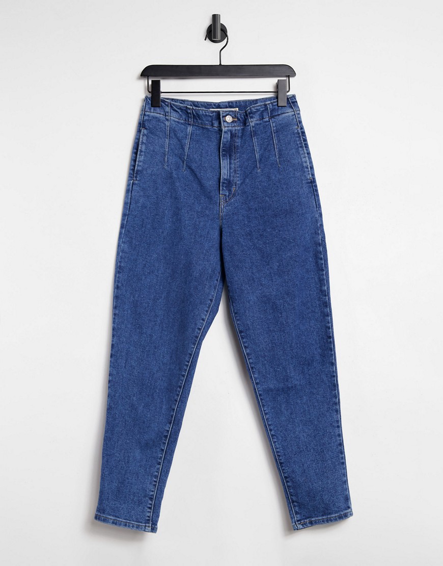 Levi's Hollywood high waist tapered jeans in blue-Blues