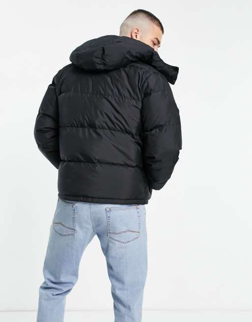 Levi's hooded fillmore short puffer jacket in black | ASOS