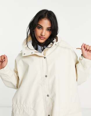 Levi s hooded rain coat in light grey ASOS