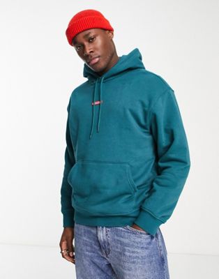 Levi's hoodie in dark green with small chest logo