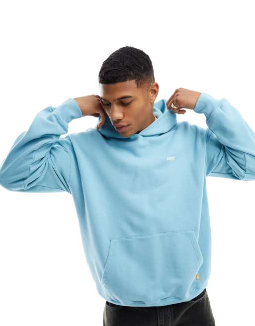 Levi's - Hoodie met klein logo in lichtblauw
