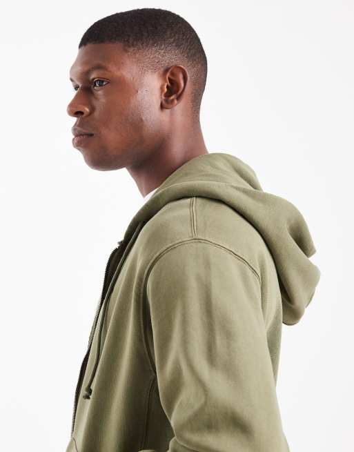 Levi's hoodie met rits en kleine logoprint in olijfgroen, 4 van 5
