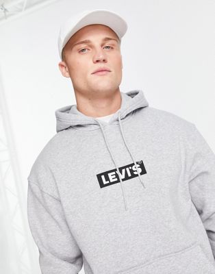 Levi's hoodie with baby box tab logo in grey