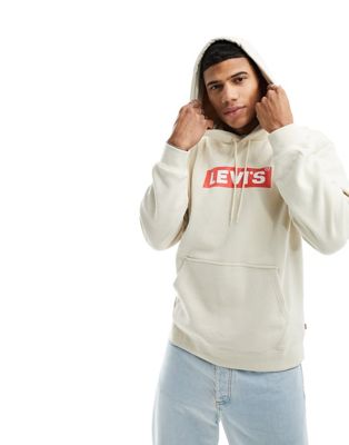 Levi's hoodie with boxtab logo in tan