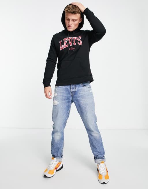 Levi's hoodie with collegiate logo in black