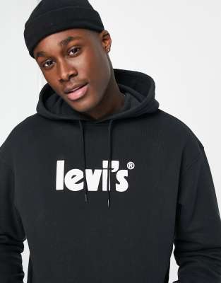 Black levi store hoodie mens