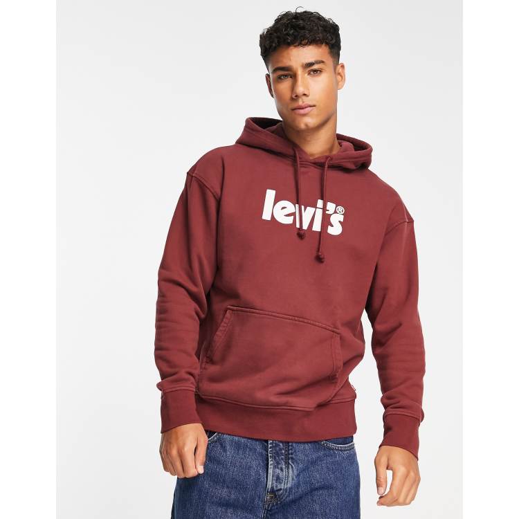 Red shop levis hoodie