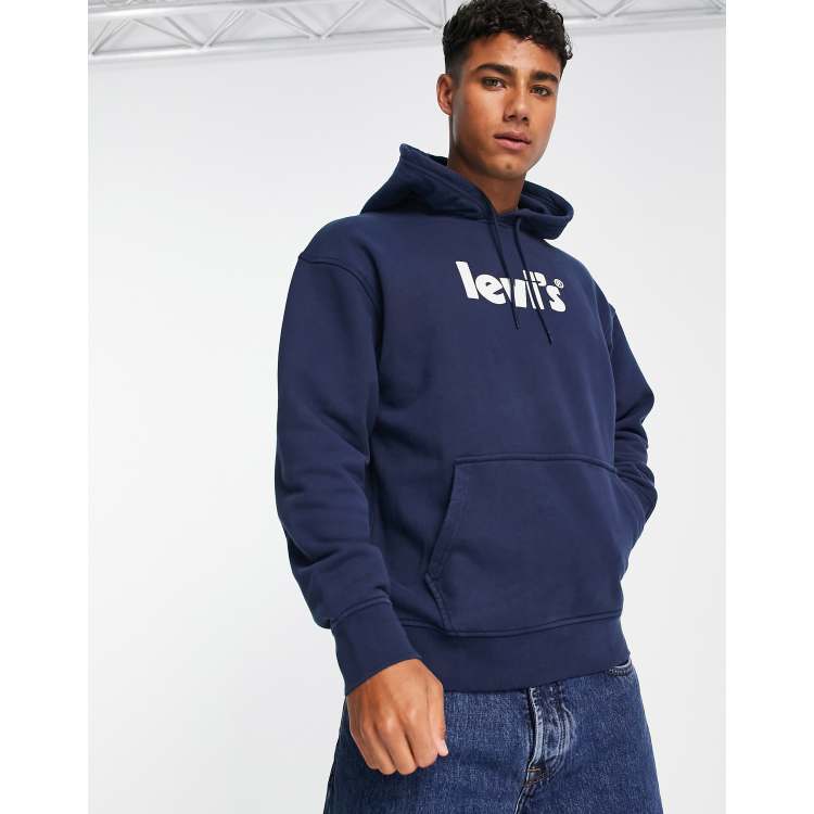 Levis navy hoodie sale