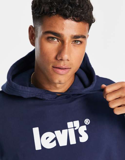 Navy hot sale levis hoodie